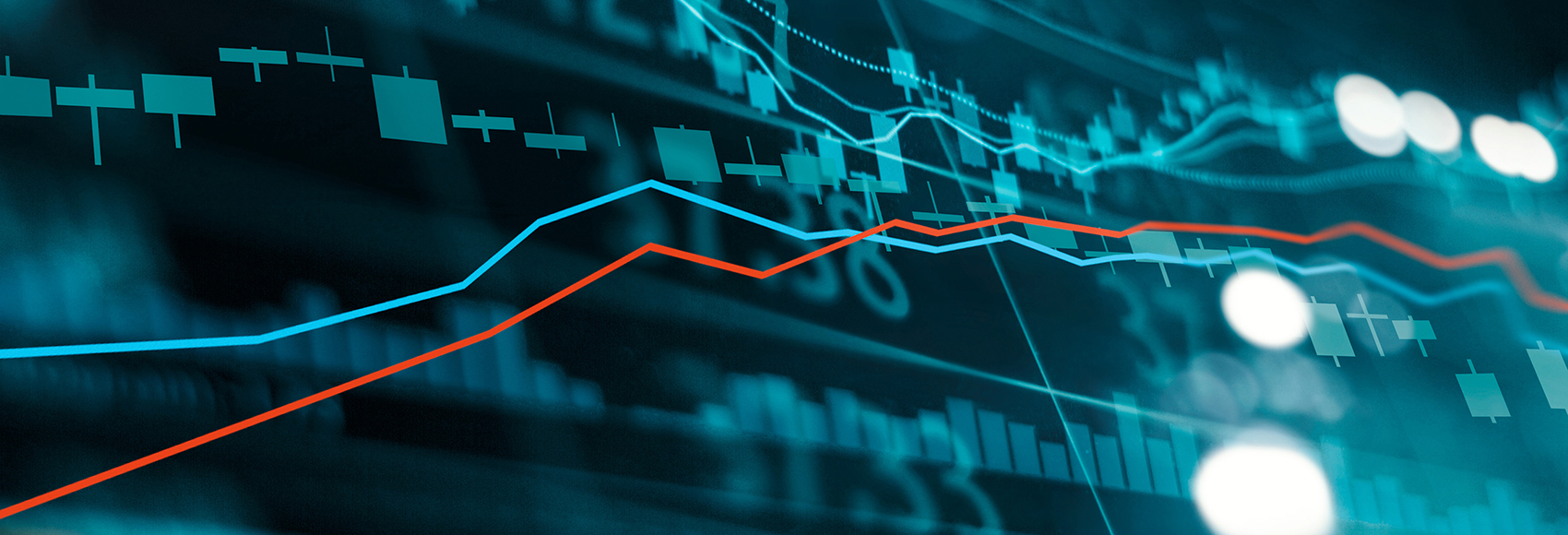 Financial stock market investment trading graph