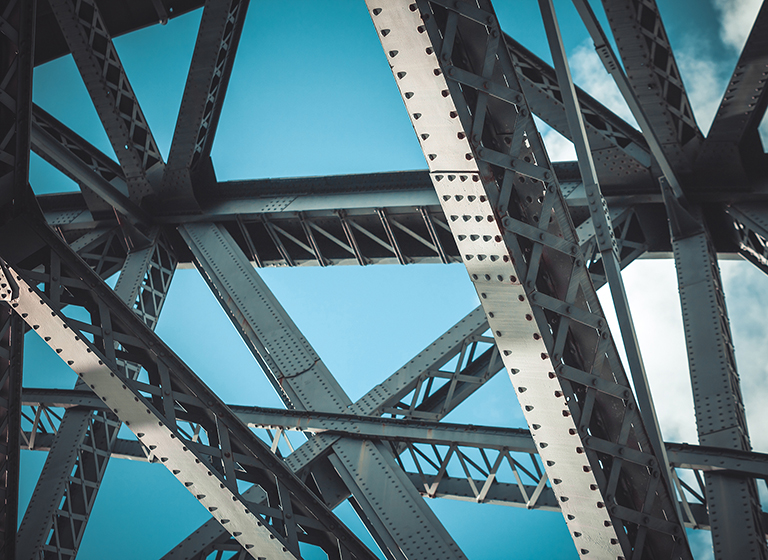 Bridge frame closeup