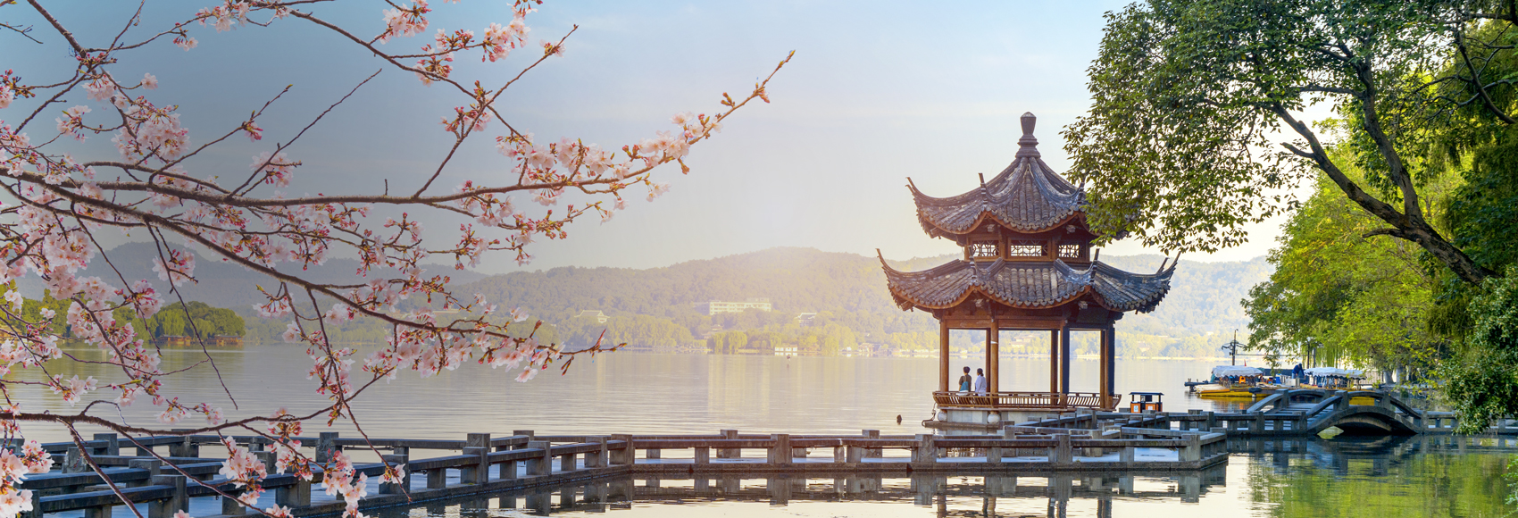 Landscape traditional Asian house